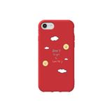 WANNA PROTECT iPhone 8 ile Uyumlu Kırmızı Renk Don't Forget To Smile Desenli Silikon Telefon Kılıfı, İçi Kadife GulumsemeyiUnutma_048