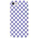 WANNA PROTECT iPhone 8 ile Uyumlu Lila Renkli Premium İçi Kadifeli Dama Desenli Silikon Telefon Kılıfı dama_169