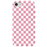 WANNA PROTECT iPhone 8 ile Uyumlu Pembe Dama Desenli Premium Silikon Telefon Kılıfı, Kadifeli İç dama_169