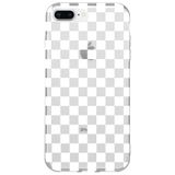 WANNA PROTECT iPhone 8 Plus ile Uyumlu Dama Desenli Şeffaf Silikon Telefon Kılıfı dama_171