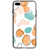 WANNA PROTECT iPhone 8 Plus ile Uyumlu Dama Premium Desenli Glossy Telefon Kılıfı, Karışık Renk renklidamaglossy_171