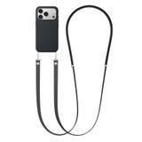 WANNA PROTECT iPhone Tüm Serilerle Uyumlu Çapraz Ayarlanabilir Crossbody Strap Telefon Askısı, Siyah crossbodystrap