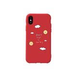WANNA PROTECT iPhone X Kılıf, Kırmızı, Silikon, Don't Forget To Smile Desenli GulumsemeyiUnutma_050