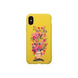 WANNA PROTECT iPhone X ve iPhone XS ile Uyumlu, Renkli Çiçek Desenli Silikon Kılıf, Sarı PatternCollections_63