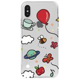 WANNA PROTECT iPhone XS ile Uyumlu Arı Balon Tasarımlı Desenli Şeffaf Silikon Telefon Kılıfı aribalonn_172