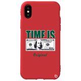 WANNA PROTECT iPhone XS ile Uyumlu Kırmızı Premium Silikon Telefon Kılıfı, Money Desenli, İçi Kadife money_172