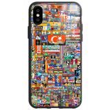 WANNA PROTECT iPhone XS Reddit Place Premium Desenli Glossy Telefon Kılıfı, Karışık Renk