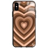 WANNA PROTECT iPhone XS Uyumlu Kalpler Premium Desenli Glossy Telefon Kılıfı, Kahverengi