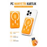 WANNA PROTECT MagSafe Uyumlu Manyetik Buzlu Şeffaf Kartlık Telefon Arkası Kart Cüzdanı Tüm Magsafe Telefonlarla Uyumlu A Kalite