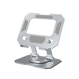 WANNA PROTECT Masa üstü Tablet Telefon iPad Standı 360° Dönebilir 2 Kademeli Ayarlanabilir Karbon Metal Tutucu