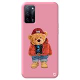 WANNA PROTECT Oppo A52 ile Uyumlu Pembe Renkli, Ayıcık Desenli, Premium Silikon Telefon Kılıfı ayicik_193