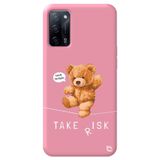 WANNA PROTECT Oppo A52 ile Uyumlu Pembe Renkli, Premium İçi Kadifeli, Ayıcık Desenli Silikon Telefon Kılıfı ayicik3_193