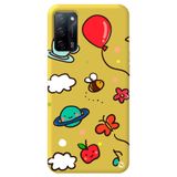 WANNA PROTECT Oppo A52 ile Uyumlu Sarı Renkli Arı Balon Desenli Silikon Telefon Kılıfı aribalonn_193