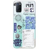 WANNA PROTECT Oppo A52 ile Uyumlu Taylor Swift Sticker Desenli Şeffaf Silikon Telefon Kılıfı