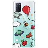WANNA PROTECT Oppo A72 ile Uyumlu Arı Balon Tasarımlı Desenli Şeffaf Silikon Telefon Kılıfı