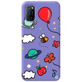 WANNA PROTECT Oppo A72 ile Uyumlu Lila Renkli Arı Balon İçi Kadife Desenli Silikon Telefon Kılıfı aribalonn_194