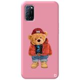 WANNA PROTECT Oppo A72 ile Uyumlu Pembe Renkli, Ayıcık Desenli, Premium Silikon Telefon Kılıfı ayicik_194