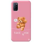 WANNA PROTECT Oppo A72 ile Uyumlu Pembe Renkli Premium İçi Kadifeli Ayıcık Desenli Silikon Telefon Kılıfı ayicik3_194