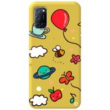 WANNA PROTECT Oppo A72 ile Uyumlu Sarı Renkli Arı Balon Desenli Silikon Telefon Kılıfı aribalonn_194