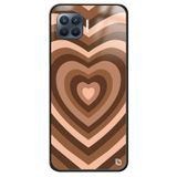 WANNA PROTECT Oppo Reno 4 Lite ile Uyumlu Kalpler Premium Desenli Glossy Telefon Kılıfı, Kahverengi