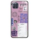 WANNA PROTECT Oppo Reno 4 Lite ile Uyumlu Taylor Swift Sticker Premium Desenli Glossy Telefon Kılıfı, Kamera Korumalı, Pembe taylorswift_193