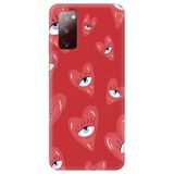 WANNA PROTECT Samsung A02S ile Uyumlu Kırmızı, Kalpgöz Girl Power Desenli, İçi Kadife Silikon Telefon Kılıfı kalpgöz_220
