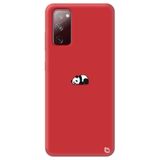 WANNA PROTECT Samsung A02s ile Uyumlu Kırmızı Premium İçi Kadife Panda Desenli Silikon Telefon Kılıfı panda1_220