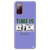 WANNA PROTECT Samsung A02s ile Uyumlu Lila Premium İçi Kadife Money Desenli Silikon Telefon Kılıfı money_220