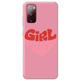 WANNA PROTECT Samsung A02S ile Uyumlu Pembe, İçi Kadife, Kalp Girl Power Desenli Silikon Telefon Kılıfı kalpgirlpower_220