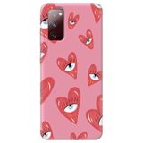 WANNA PROTECT Samsung A02S ile Uyumlu Pembe Kalpgöz Girl Power Desenli Silikon Telefon Kılıfı, İçi Kadife kalpgöz_220