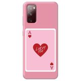 WANNA PROTECT Samsung A02S ile Uyumlu Pembe Silikon Telefon Kılıfı, Lucky You Desenli, İçi Kadife lansmankilif_220