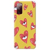 WANNA PROTECT Samsung A02S ile Uyumlu Sarı Kalpgöz Girl Power Desenli Silikon Telefon Kılıfı, İçi Kadife kalpgöz_power_220