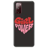 WANNA PROTECT Samsung A02S ile Uyumlu Siyah Silikon Telefon Kılıfı, Kadife İç, Kalp Girl Power Desenli kalpgirlpower_220