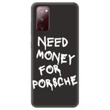 WANNA PROTECT Samsung A02S ile Uyumlu Siyah Silikon Telefon Kılıfı, Need Money Desenli, İç Kadife lansmankilif_220