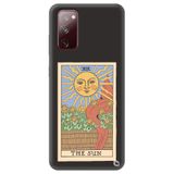 WANNA PROTECT Samsung A02s Uyumlu Siyah Premium Silikon Telefon Kılıfı, Tarot Sun Desenli, İçi Kadife