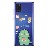 WANNA PROTECT Samsung A21s ile Uyumlu Dinazor Tasarımlı Desenli Şeffaf Silikon Telefon Kılıfı dinazorrn_177