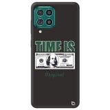 WANNA PROTECT Samsung A22 ile Uyumlu Siyah Premium İçi Kadife Money Desenli Silikon Telefon Kılıfı money_215