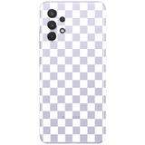 WANNA PROTECT Samsung A32 ile Uyumlu Dama Desenli Şeffaf Silikon Telefon Kılıfı dama_178