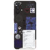 WANNA PROTECT Samsung A32 ile Uyumlu Siyah, Taylor Swift Sticker Desenli, İçi Kadife Silikon Telefon Kılıfı taylor_178