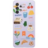 WANNA PROTECT Samsung A32 ile Uyumlu Sticker Tasarımlı Desenli Şeffaf Silikon Telefon Kılıfı Stickerr_178