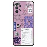 WANNA PROTECT Samsung A32 ile Uyumlu Taylor Swift Sticker Premium Desenli Glossy Telefon Kılıfı, Kamera Korumalı, Pembe