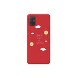 WANNA PROTECT Samsung A51 ile Uyumlu Kırmızı Renk Don't Forget To Smile Desenli Silikon Telefon Kılıfı, İçi Kadife GulumsemeyiUnutma_056