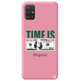 WANNA PROTECT Samsung A51 ile Uyumlu Pembe Premium Silikon Telefon Kılıfı, Money Desenli, İçi Kadife money_179