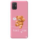WANNA PROTECT Samsung A51 ile Uyumlu Pembe Renkli, Ayıcık Desenli, Premium Silikon Telefon Kılıfı ayicik3_179
