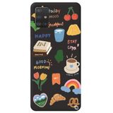 WANNA PROTECT Samsung A51 ile Uyumlu Siyah Renkli Sticker İçi Kadife Desenli Silikon Telefon Kılıfı Stickerr_179