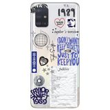 WANNA PROTECT Samsung A51 ile Uyumlu Taylor Swift 1989 Sticker Desenli Şeffaf Silikon Telefon Kılıfı taylor_179