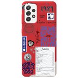 WANNA PROTECT Samsung A53 ile Uyumlu Kırmızı, Taylor Swift Sticker Desenli, İçi Kadife Silikon Telefon Kılıfı taylor_213