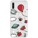 WANNA PROTECT Samsung A70 ile Uyumlu Arı Balon Tasarımlı Desenli Şeffaf Silikon Telefon Kılıfı