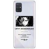 WANNA PROTECT Samsung A71 ile Uyumlu Attack On Titan Levi Desenli Şeffaf Silikon Telefon Kılıfı attackontitan5_180