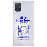 WANNA PROTECT Samsung A71 ile Uyumlu Einstein Desenli Şeffaf Silikon Telefon Kılıfı einstein_180